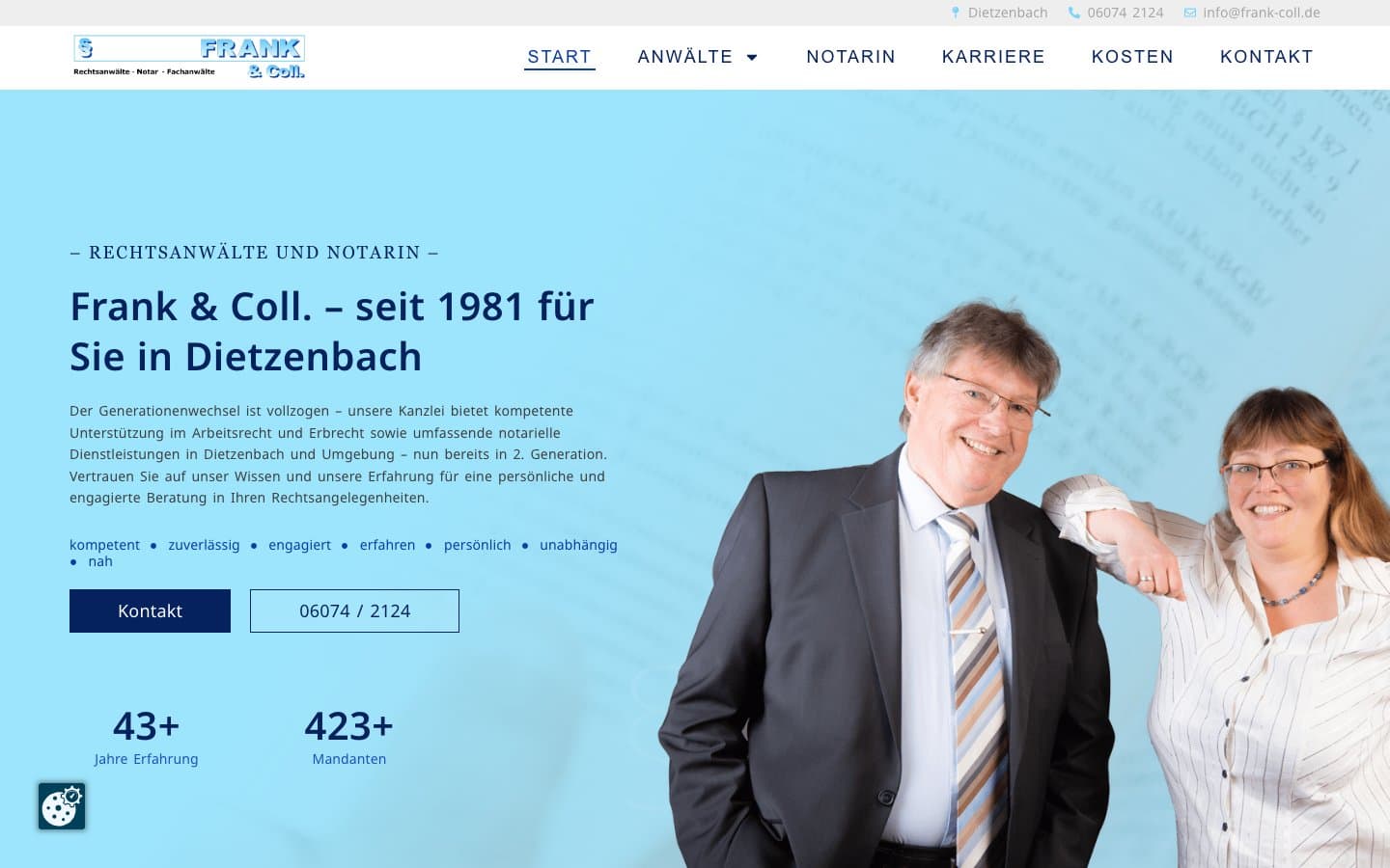 Frank & Coll – eine Münz Media Website
