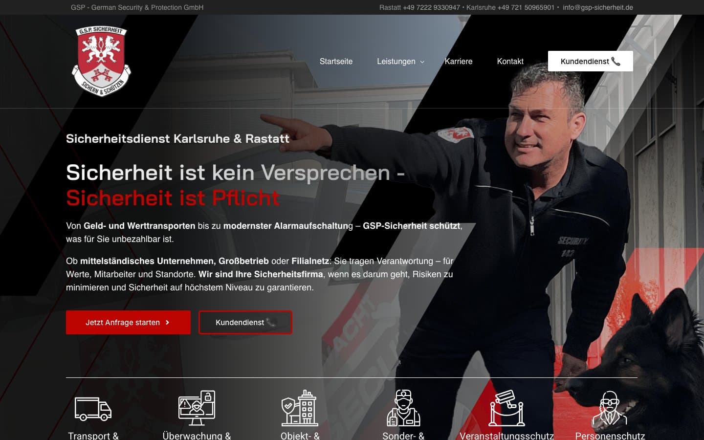 GSP Sicherheit – eine Münz Media Website